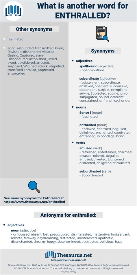 enthralled thesaurus|enthralled antonyms.